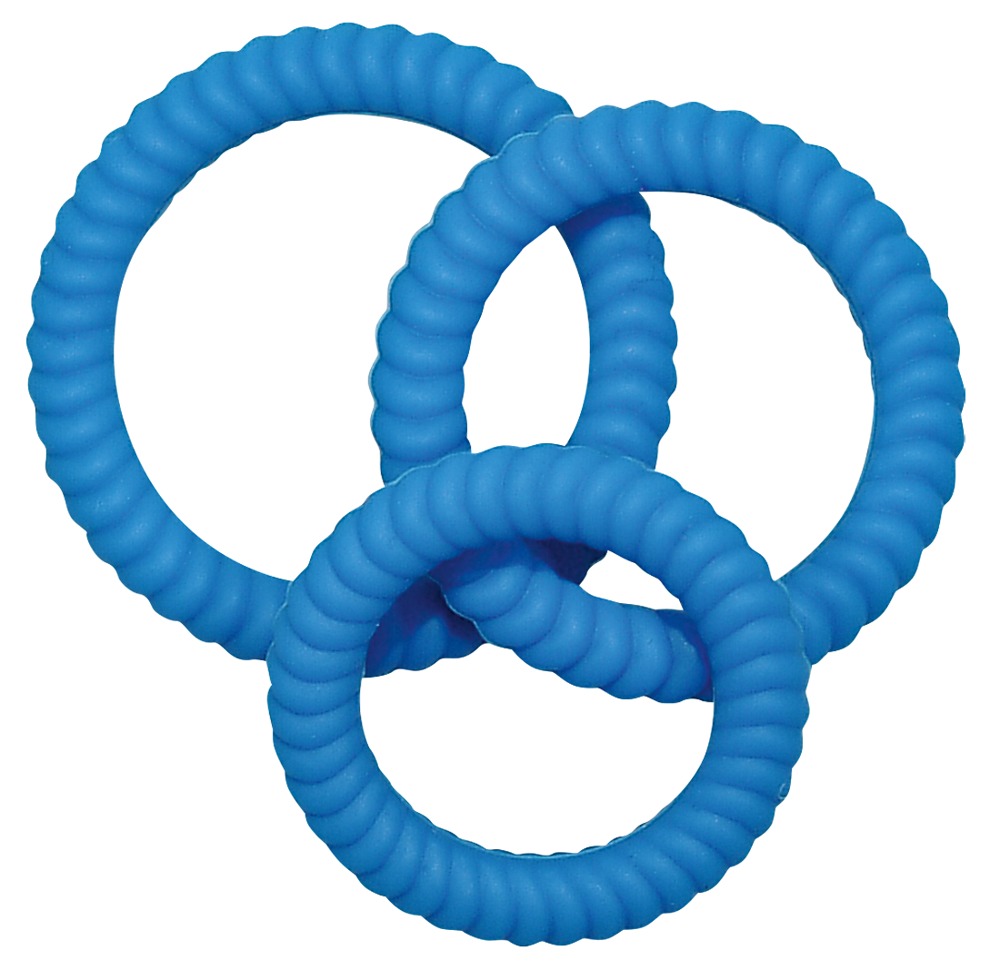 Lust Cock Ring Trio - blau