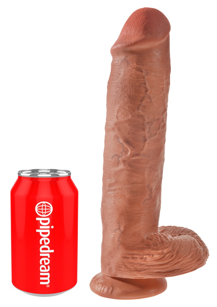 11" Cock with Balls - hautfarben hell