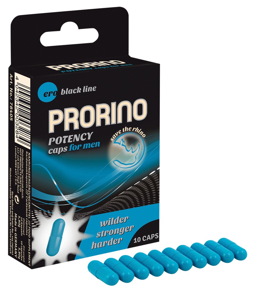 Potency caps for men - 6,5 g, schwarz