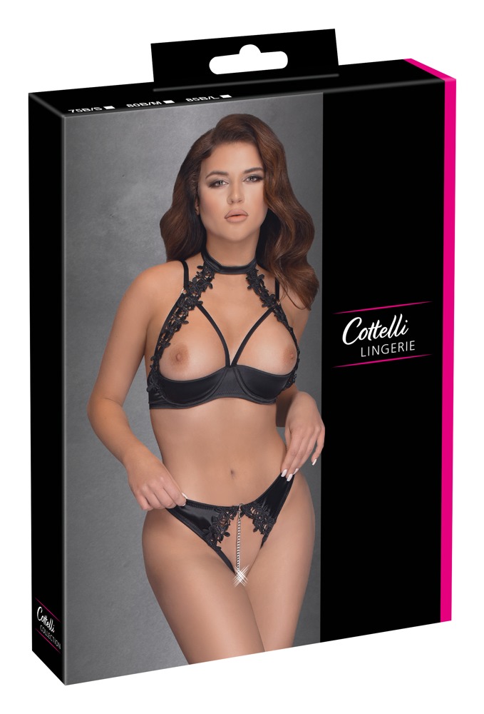 Shelf Bra Set - 75B/S, schwarz