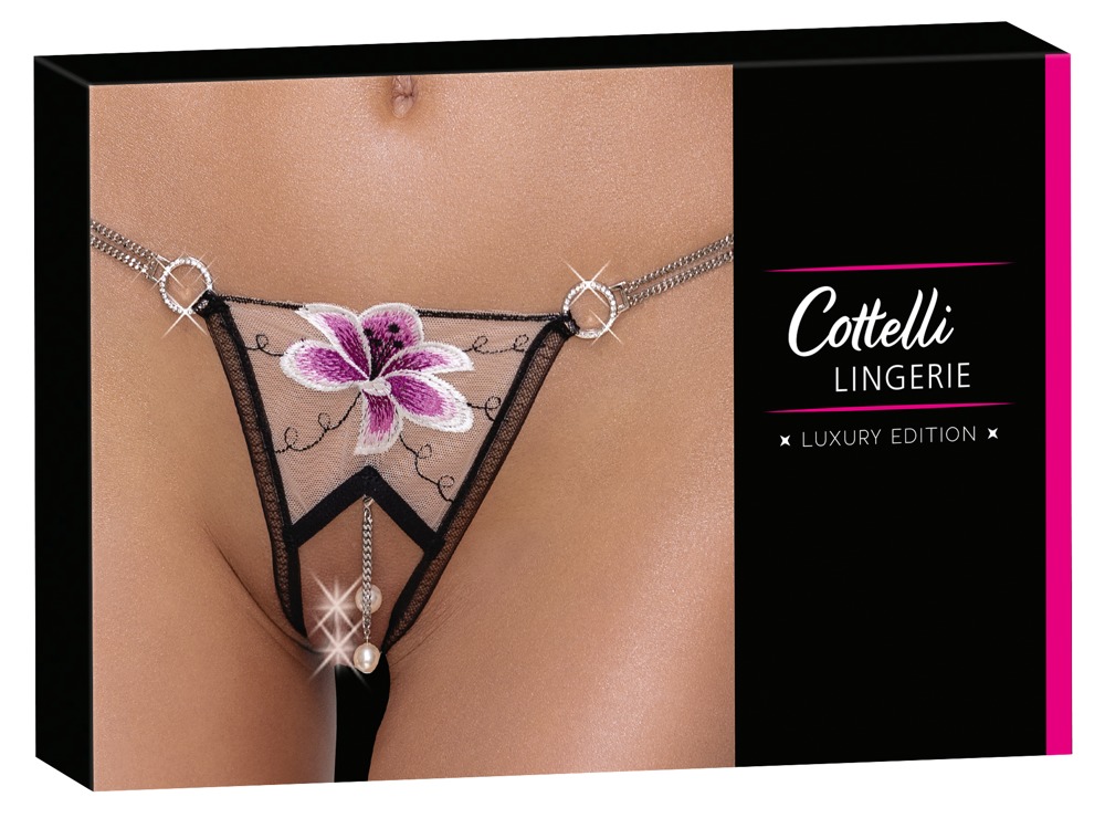 Crotchless String - S/M, schwarz