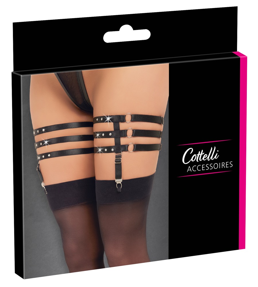 Suspender Garters - S/M, schwarz