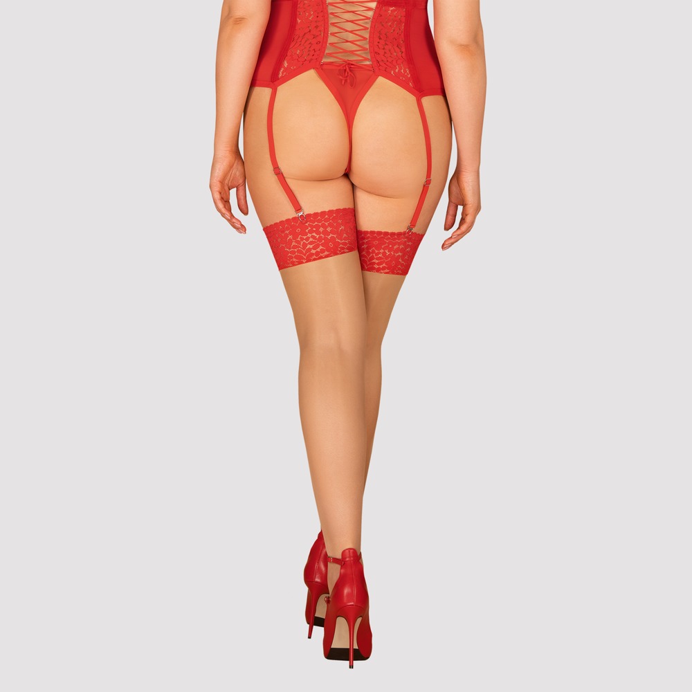 Blossmina stockings - 6XL/7XL, rot