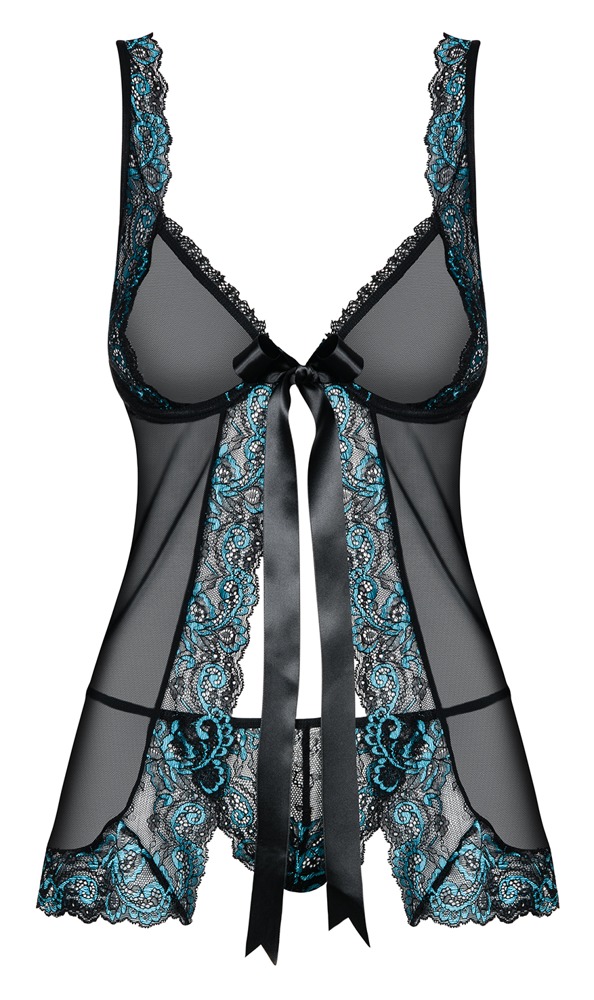 Babydoll Amanta - L/XL, schwarz