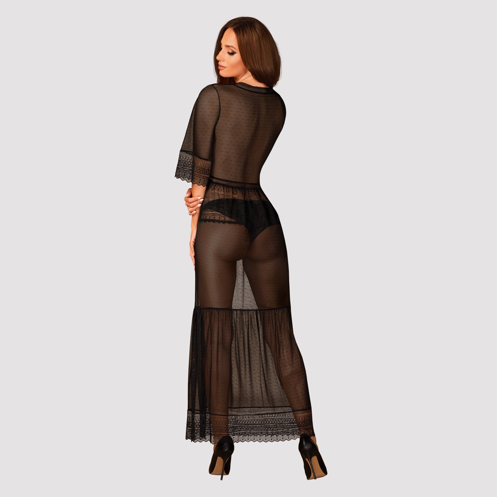 Estiqua peignoir - XS/S, schwarz