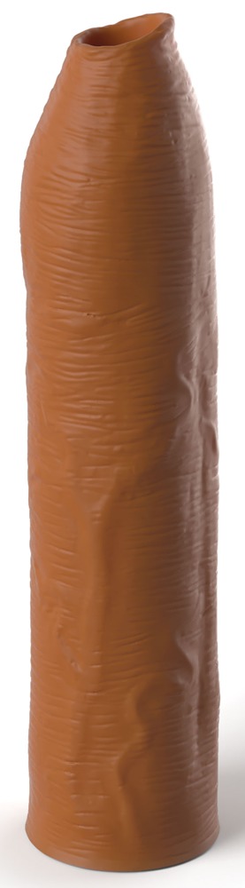 Uncut Silicone Penis Enhancer - hautfarben dunkel