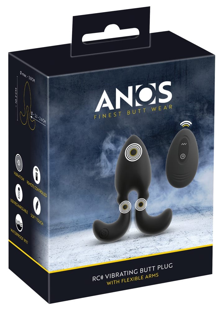 RC Vibrating Butt Plug with Flexible Arms