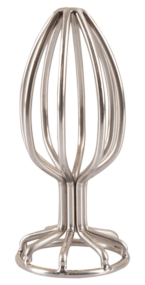 Metal Cage Butt Plug - zilver