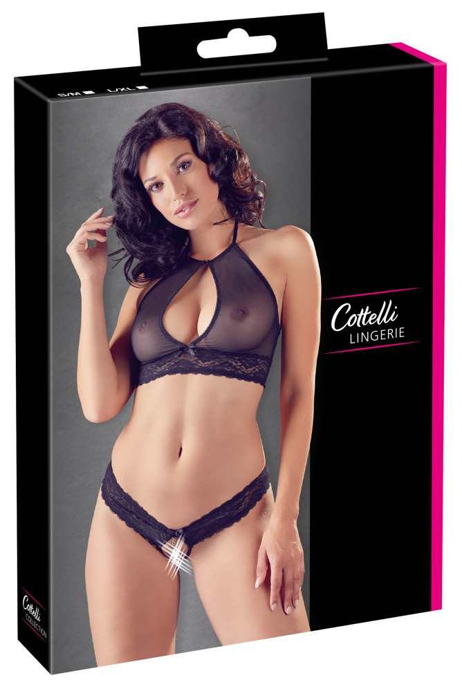 Bralette and String - S/M, schwarz