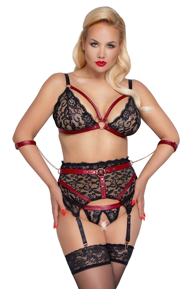 Suspender Set - 4XL, zwart
