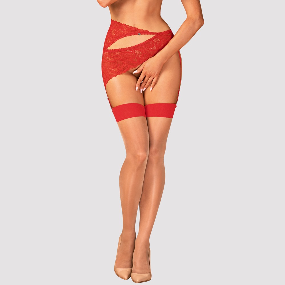 Stockings - S/M, rot