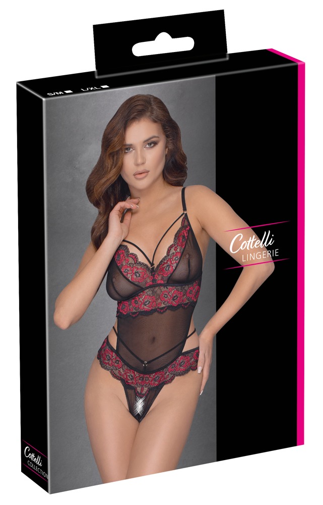 Crotchless Body - S/M, schwarz