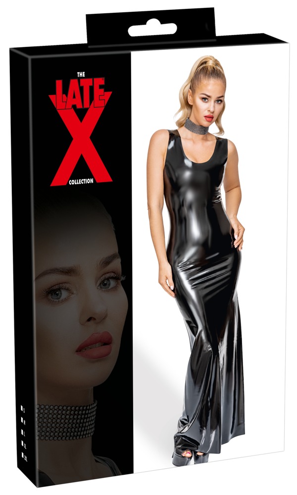 Latex Dress - S, zwart